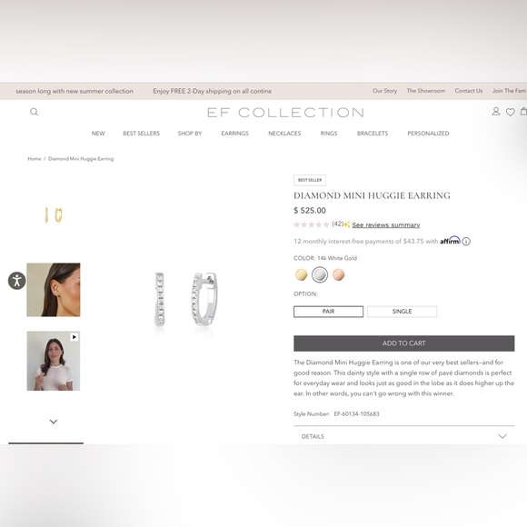 🔹EF collection Set / Earrings & Necklace - Picture 8 of 13